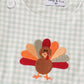 Sage turkey embroidery gingham boy jonjon