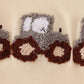 Yellow tractor french knot pants set