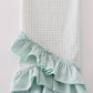 Blue boots embroidery ruffle pants set