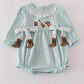 Blue boots embroidery ruffle bubble