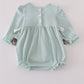 Blue boots embroidery ruffle bubble