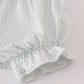 Blue boots embroidery ruffle bloomer set