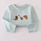 Blue boots embroidery pants set