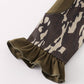 Camouflage print ruffle pants set