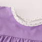 Purple spider embroidery ruffle dress