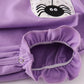 Purple spider embroidery ruffle bubble