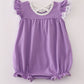Purple spider embroidery ruffle bubble