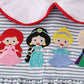 Blue princess embroidery stripe pants set