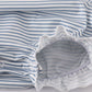 Blue princess embroidery stripe ruffle bubble