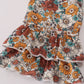 Green cow applique floral print ruffle pants set