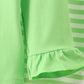 Green grinch embroidery ruffle pajamas set