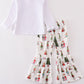 White grinch print girl set