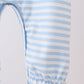 Blue stripe reindeer applique ruffle romper