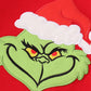 Red christmas grinch applique boy pajamas set