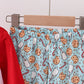Red santa claus cookie french knot ruffle pants set