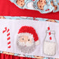 Red santa claus cookie french knot ruffle pants set