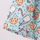 Santa claus cookie french knot ruffle dress