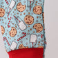 Santa claus cookie french knot romper