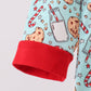 Santa claus cookie french knot romper