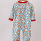 Santa claus cookie french knot romper