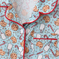 Santa claus cookie print ruffle pajams set
