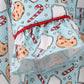 Santa claus cookie print ruffle pajams set