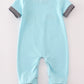 Blue halloween ghost pumpkin boy romper