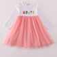 Pink princess embroidery tutu dress