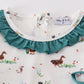 Green duck print girl set