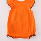 Orange halloween bluey french knot ruffle bubble
