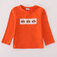Orange turkey embroidery top