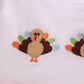 Orange turkey embroidery plaid bloomer set