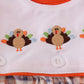 Orange turkey embroidery bubble set