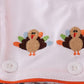Orange turkey embroidery bubble set