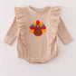 Beige turkey french knot ruffle bubble