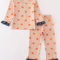 Khaki turkey print girl pajamas set