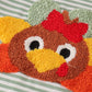 Green turkey french knot stripe pants set