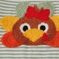 Green turkey french knot stripe ruffle bubble