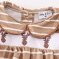 Brown deer embroidery girl bloomer set