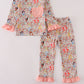 Princess floral print pajamas set