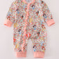 Princess floral print romper
