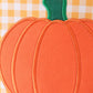 Pumpkin applique checkered candy bucket