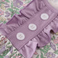 Purple floral print ruffle dress