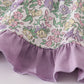 Purple floral print ruffle bloomer set