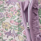 Purple floral print ruffle romper