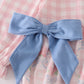 Pink floral print ruffle bow bubble