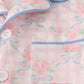 Pink floral print ruffle pajamas set