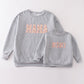 Gray MAMA&MINI applique fleece mom&me sweatshirt