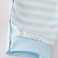 Blue crane applique stripe romper