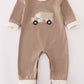 Khaki vehicle applique romper